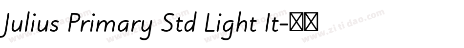 Julius Primary Std Light It字体转换